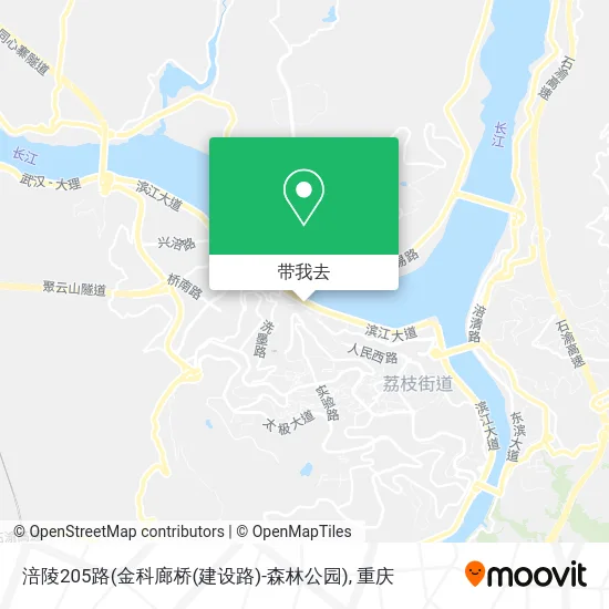 涪陵205路(金科廊桥(建设路)-森林公园)地图
