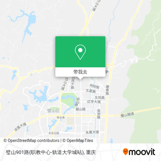 璧山901路(职教中心-轨道大学城站)地图