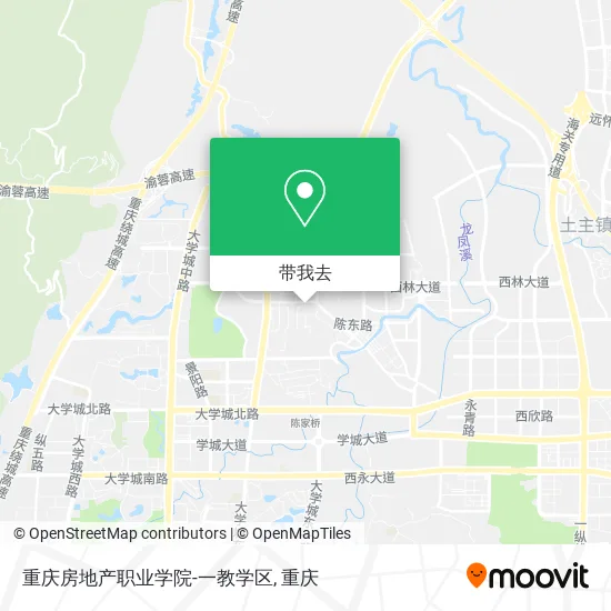 重庆房地产职业学院-一教学区地图