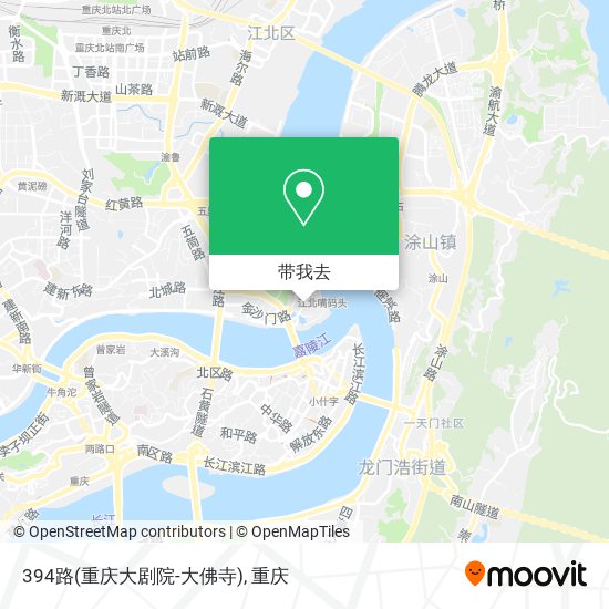394路(重庆大剧院-大佛寺)地图