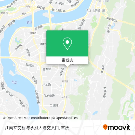 江南立交桥与学府大道交叉口地图