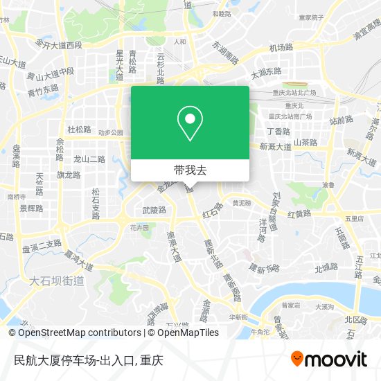民航大厦停车场-出入口地图