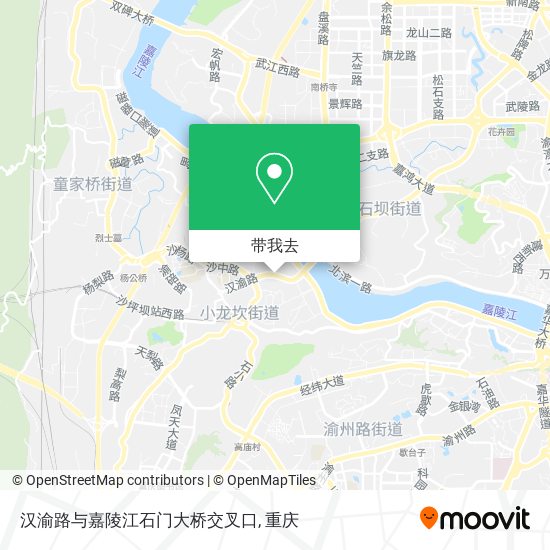汉渝路与嘉陵江石门大桥交叉口地图
