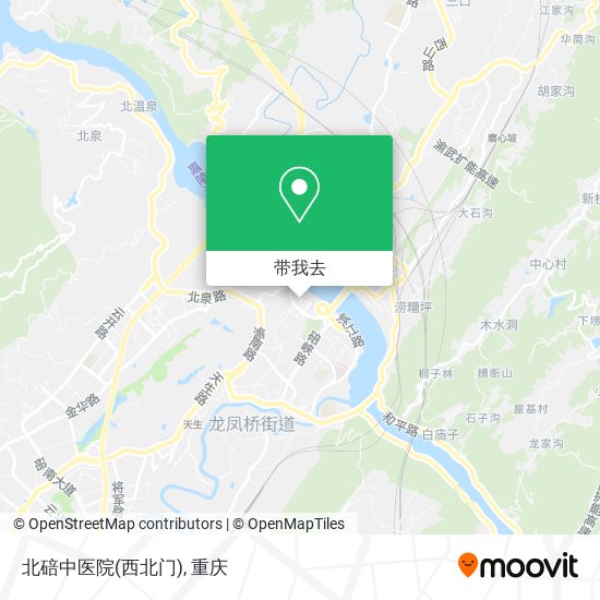 北碚中医院(西北门)地图