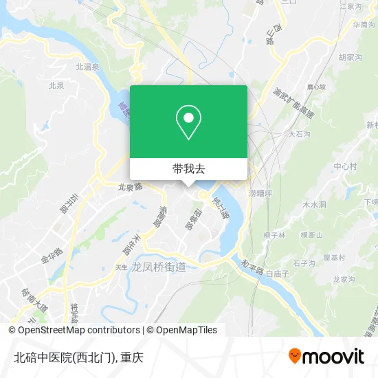北碚中医院(西北门)地图