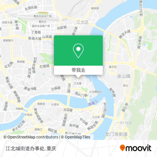 江北城街道办事处地图