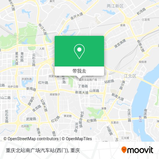 重庆北站南广场汽车站(西门)地图