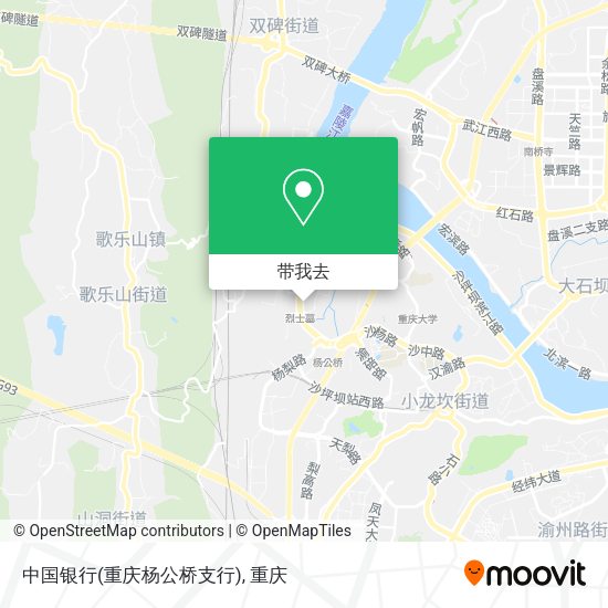 中国银行(重庆杨公桥支行)地图