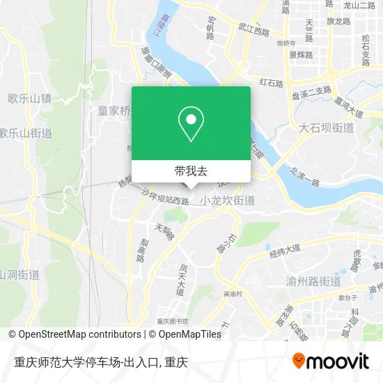 重庆师范大学停车场-出入口地图