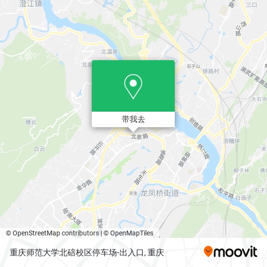 重庆师范大学北碚校区停车场-出入口地图