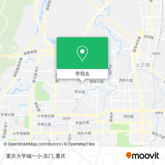 重庆大学城一小-东门地图