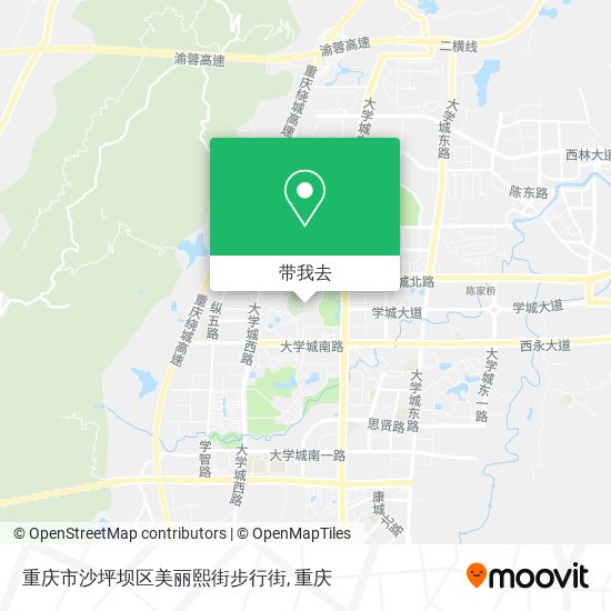 重庆市沙坪坝区美丽熙街步行街地图