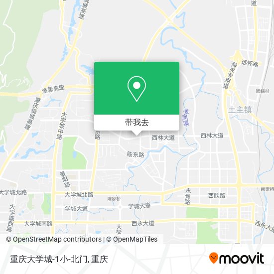 重庆大学城-1小-北门地图