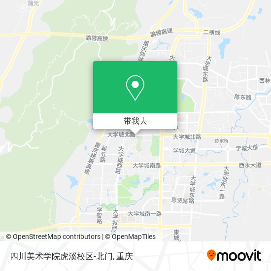 四川美术学院虎溪校区-北门地图