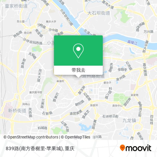 839路(南方香榭里-苹果城)地图