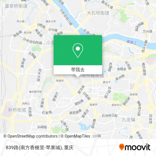 839路(南方香榭里-苹果城)地图