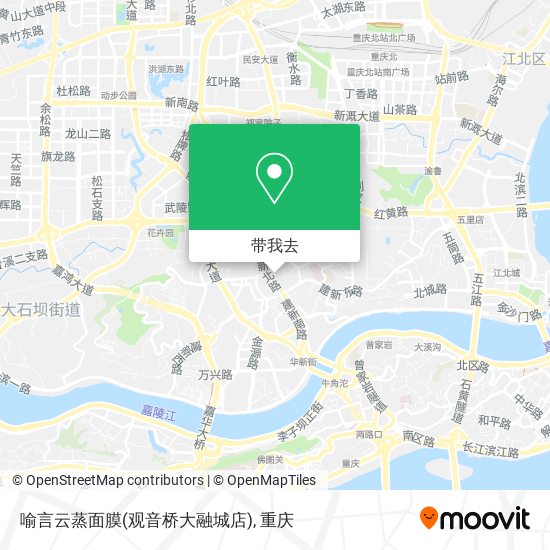 喻言云蒸面膜(观音桥大融城店)地图