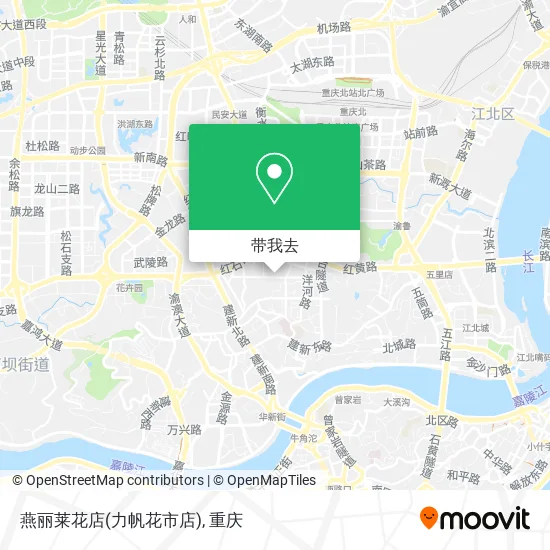 燕丽莱花店(力帆花市店)地图