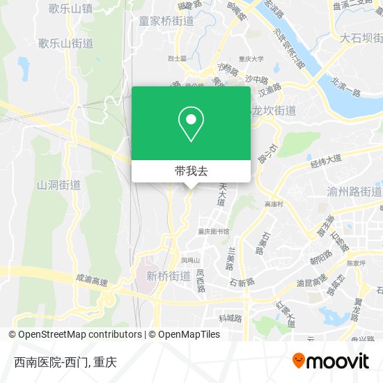 西南医院-西门地图