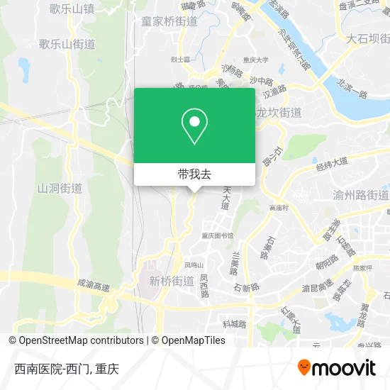 西南医院-西门地图