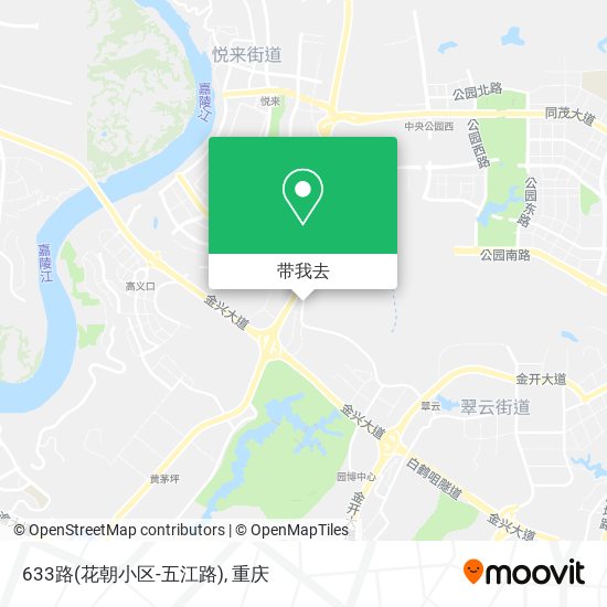 633路(花朝小区-五江路)地图