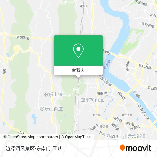 渣滓洞风景区-东南门地图