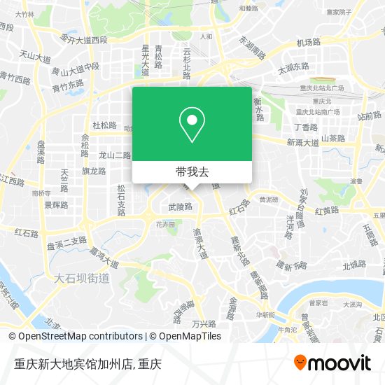 重庆新大地宾馆加州店地图