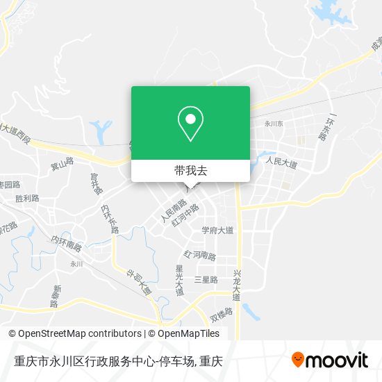 重庆市永川区行政服务中心-停车场地图