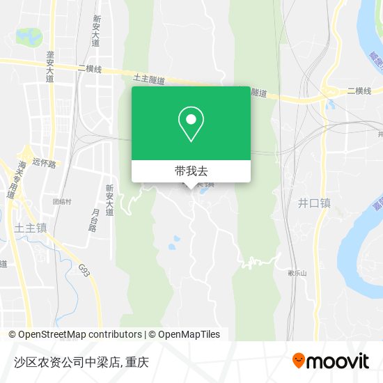 沙区农资公司中梁店地图