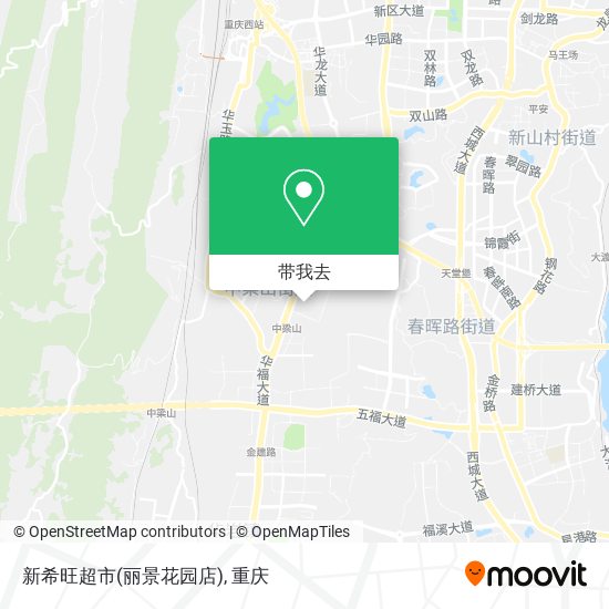 新希旺超市(丽景花园店)地图