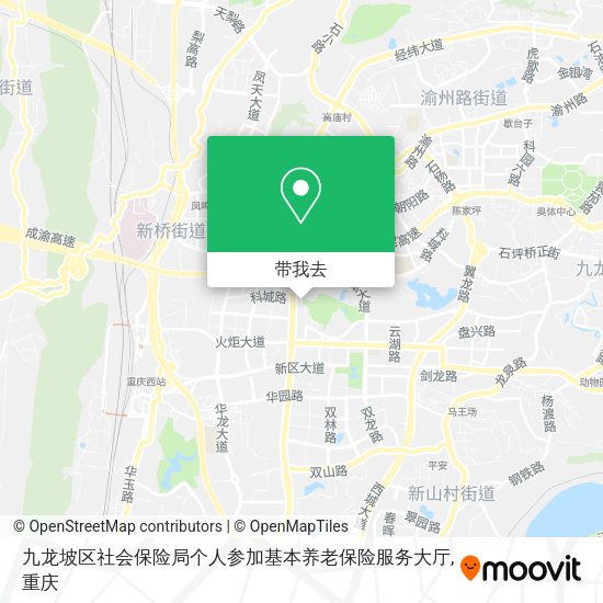 九龙坡区社会保险局个人参加基本养老保险服务大厅地图