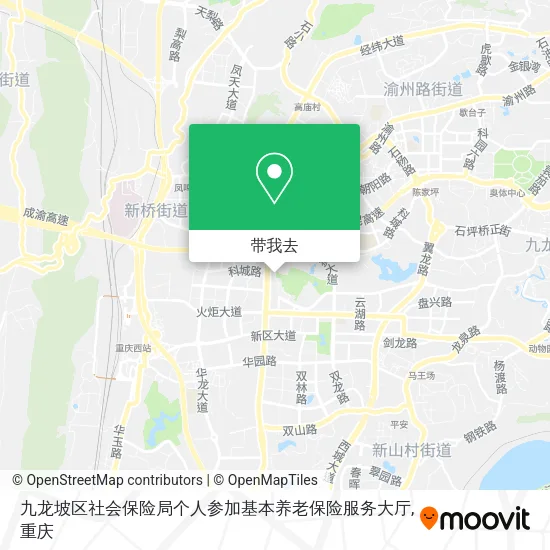 九龙坡区社会保险局个人参加基本养老保险服务大厅地图