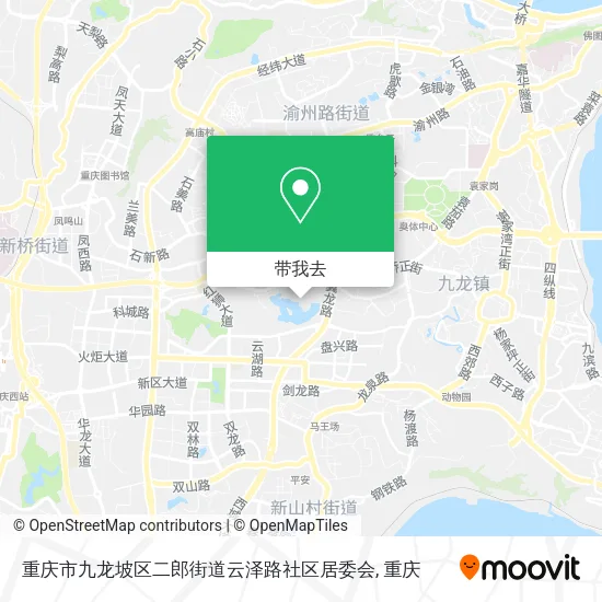 重庆市九龙坡区二郎街道云泽路社区居委会地图