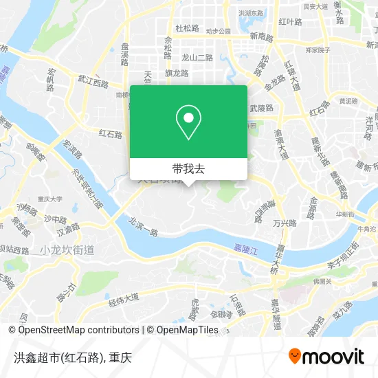洪鑫超市(红石路)地图