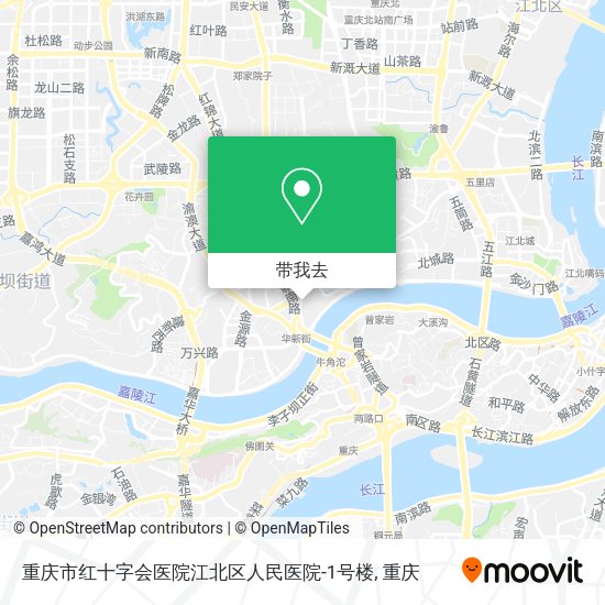 重庆市红十字会医院江北区人民医院-1号楼地图