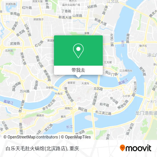 白乐天毛肚火锅馆(北滨路店)地图