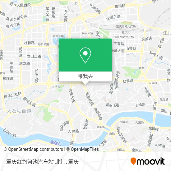 重庆红旗河沟汽车站-北门地图