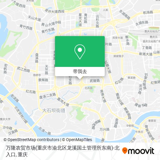 万隆农贸市场(重庆市渝北区龙溪国土管理所东南)-北入口地图