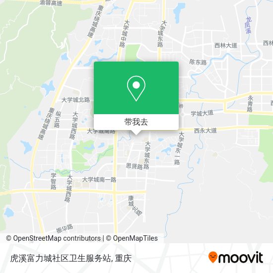 虎溪富力城社区卫生服务站地图