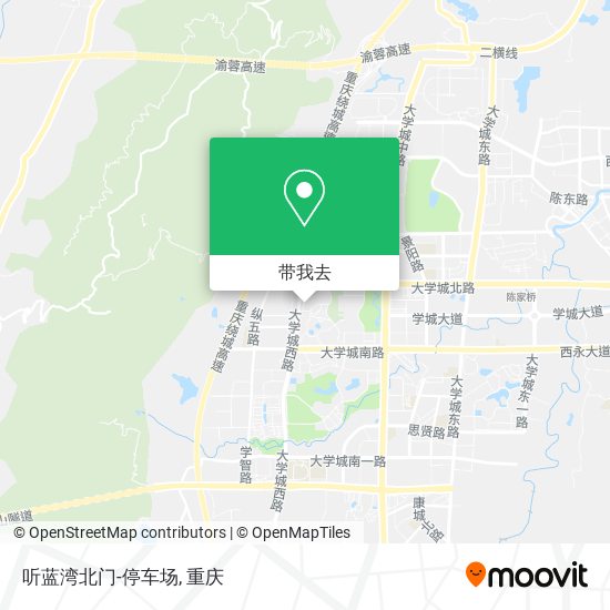 听蓝湾北门-停车场地图