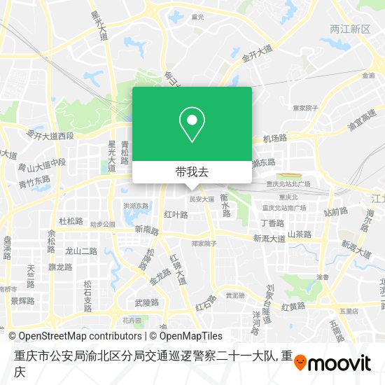 重庆市公安局渝北区分局交通巡逻警察二十一大队地图
