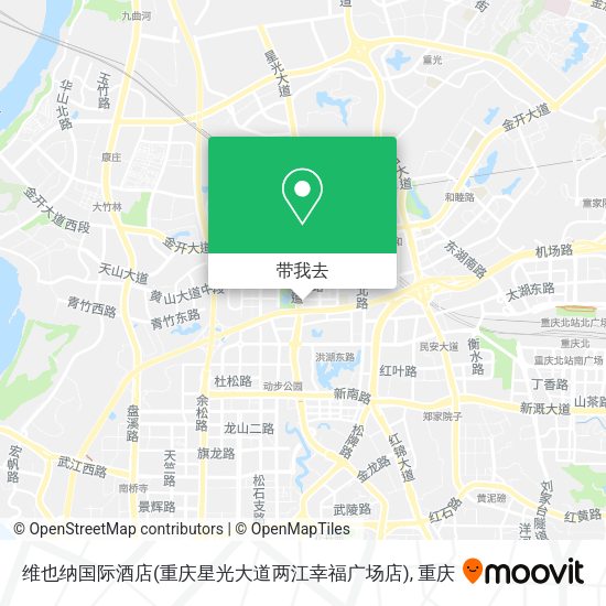 维也纳国际酒店(重庆星光大道两江幸福广场店)地图
