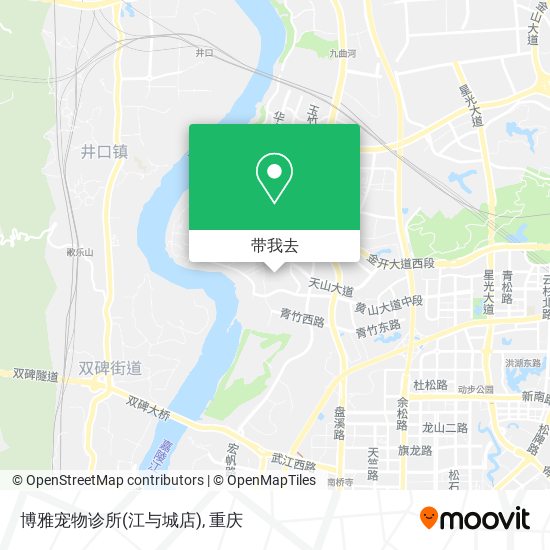 博雅宠物诊所(江与城店)地图