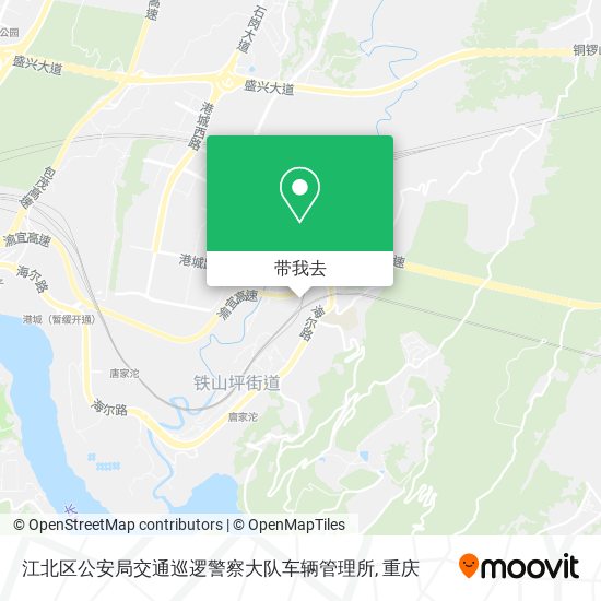 江北区公安局交通巡逻警察大队车辆管理所地图
