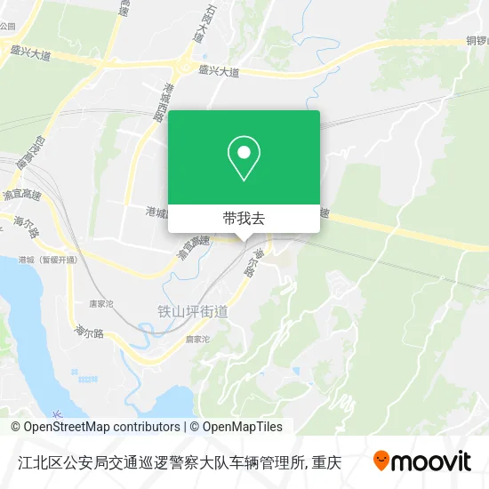 江北区公安局交通巡逻警察大队车辆管理所地图