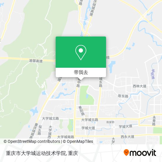 重庆市大学城运动技术学院地图