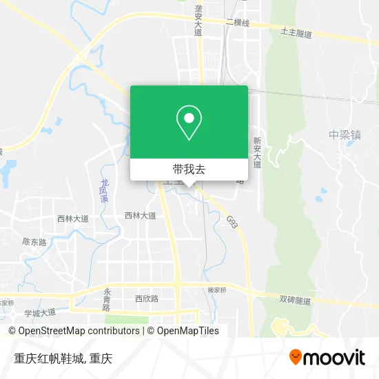 重庆红帆鞋城地图