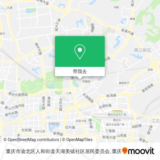 重庆市渝北区人和街道天湖美镇社区居民委员会地图