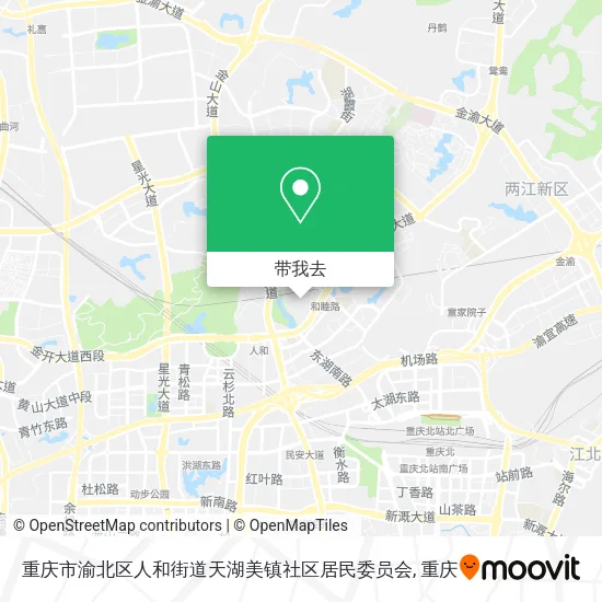 重庆市渝北区人和街道天湖美镇社区居民委员会地图