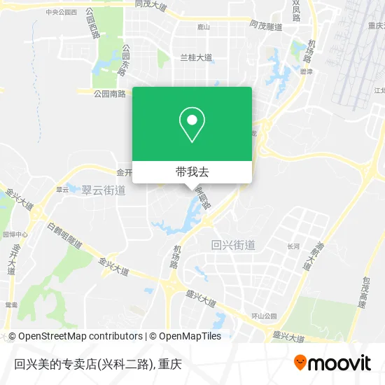 回兴美的专卖店(兴科二路)地图